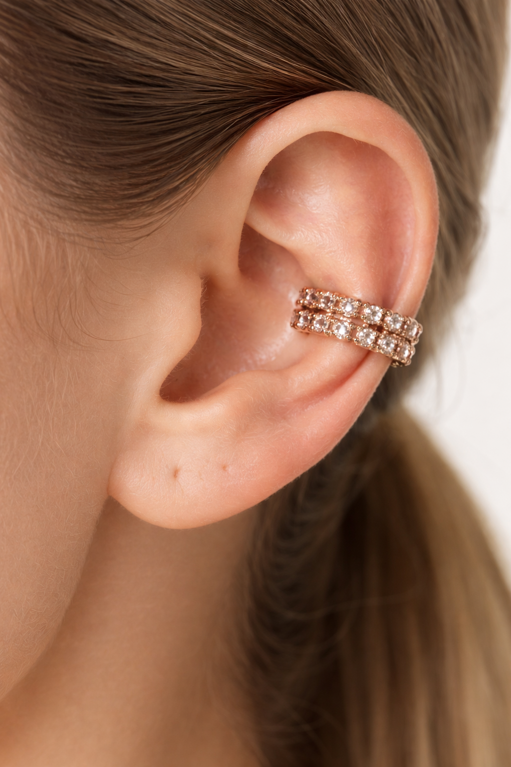 Ear cuff gold/silver two layers