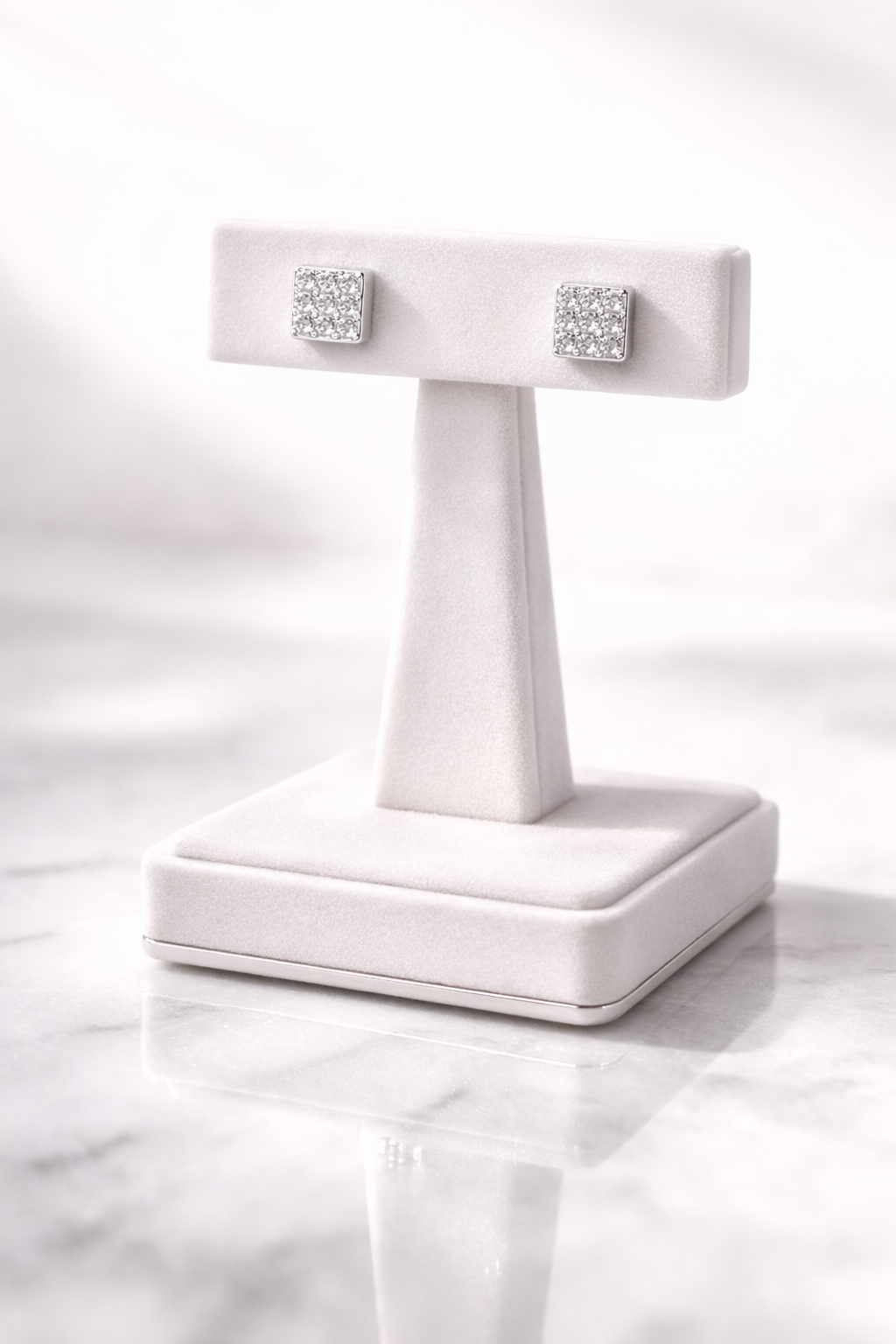 Earring post small square earrings