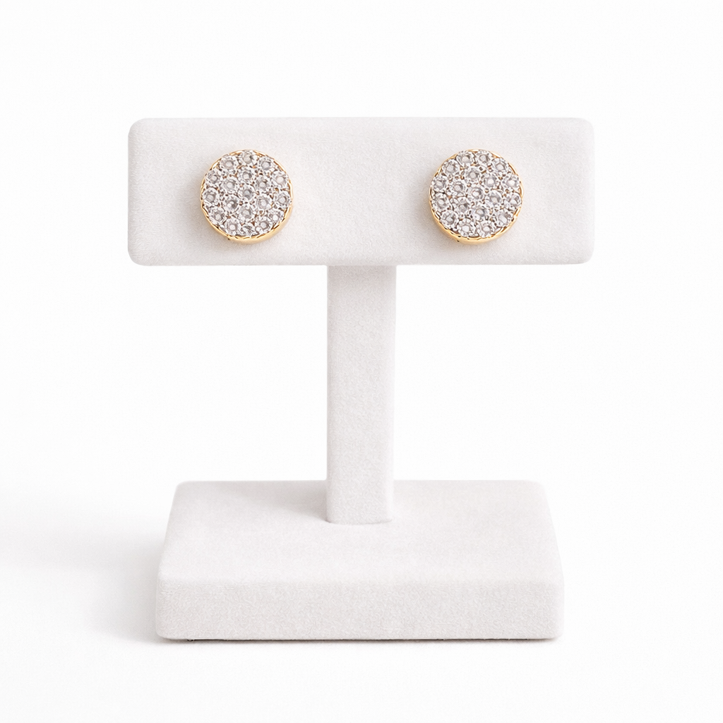 Moissanite Round/Square earrings