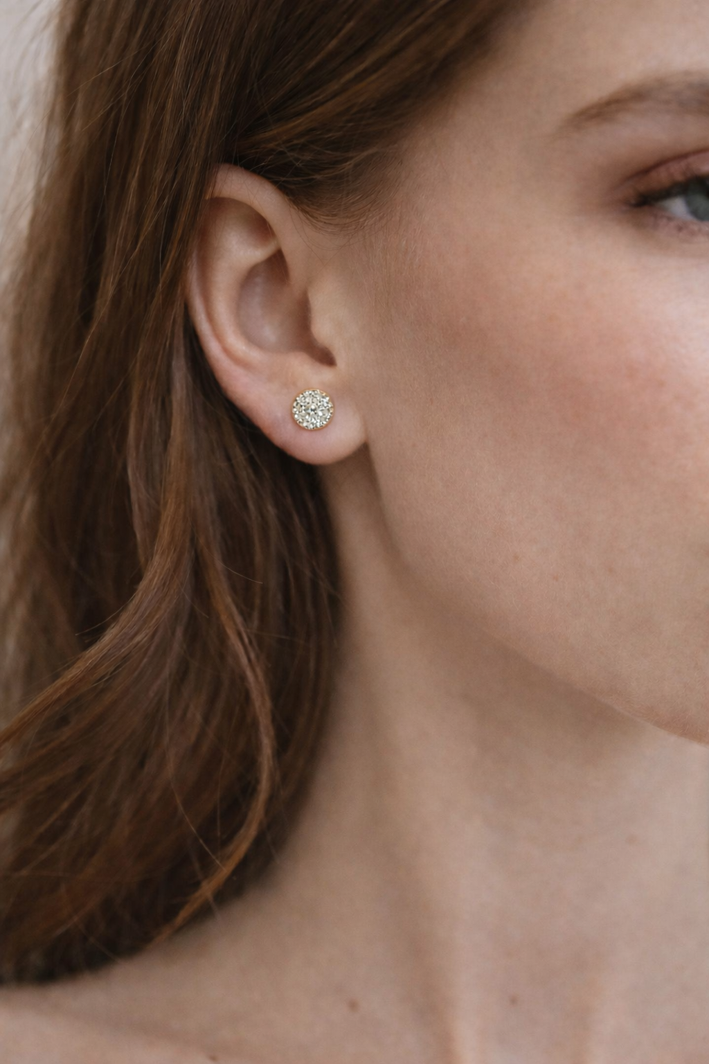 Moissanite Round/Square earrings