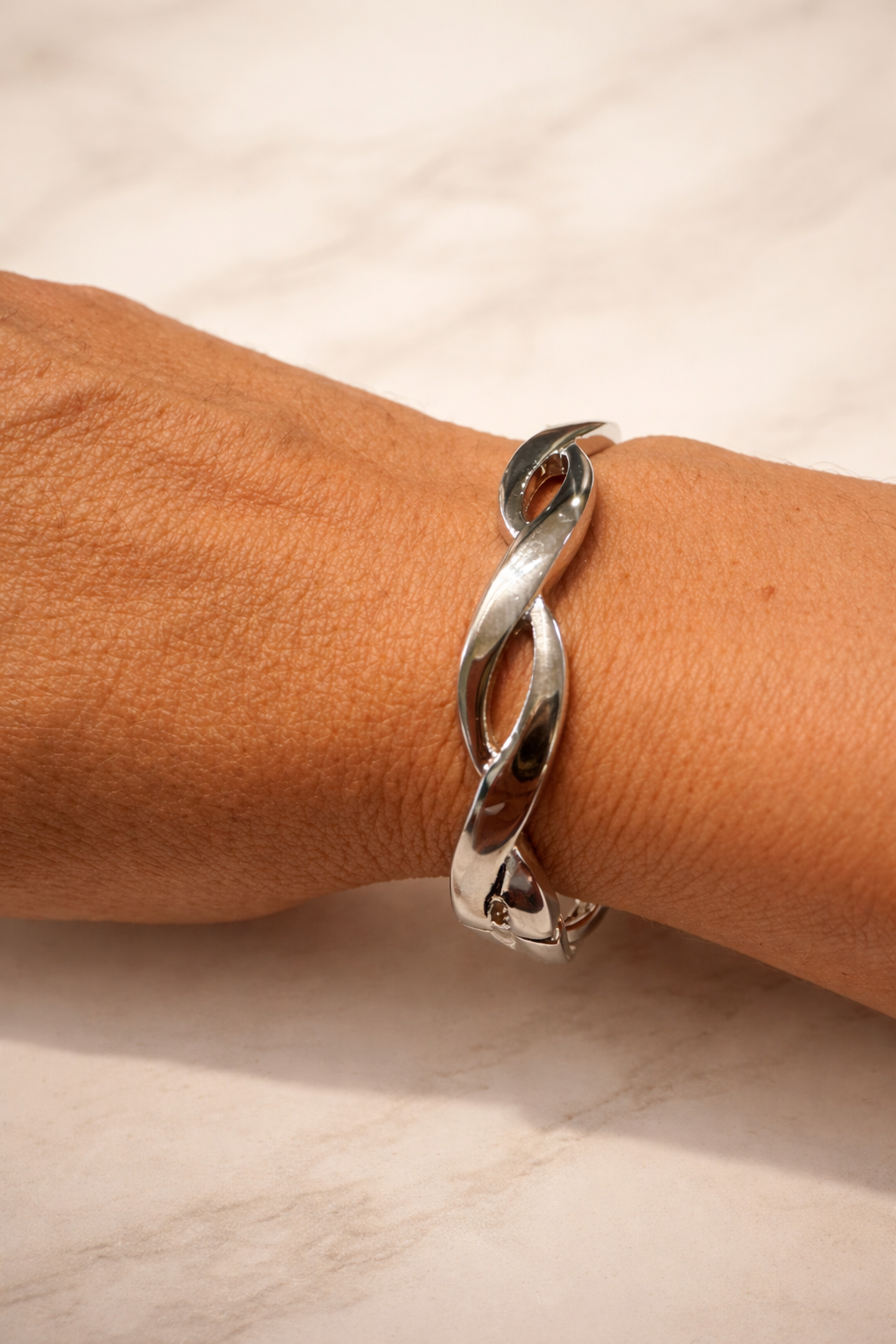 Silver Hinged Bracelet