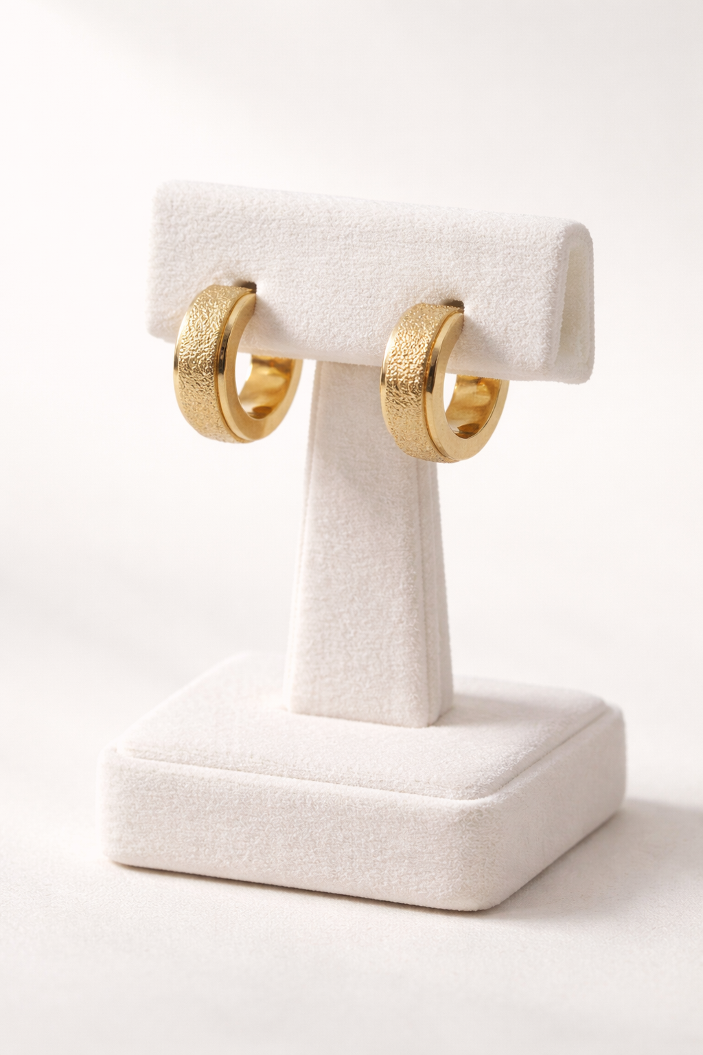 Stainless Steel gold small bangle earrings