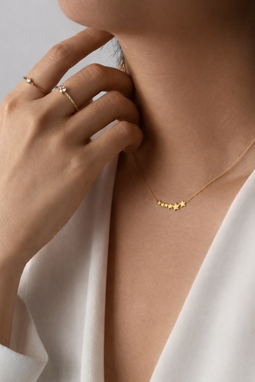 Multiple Stars Gold Necklace