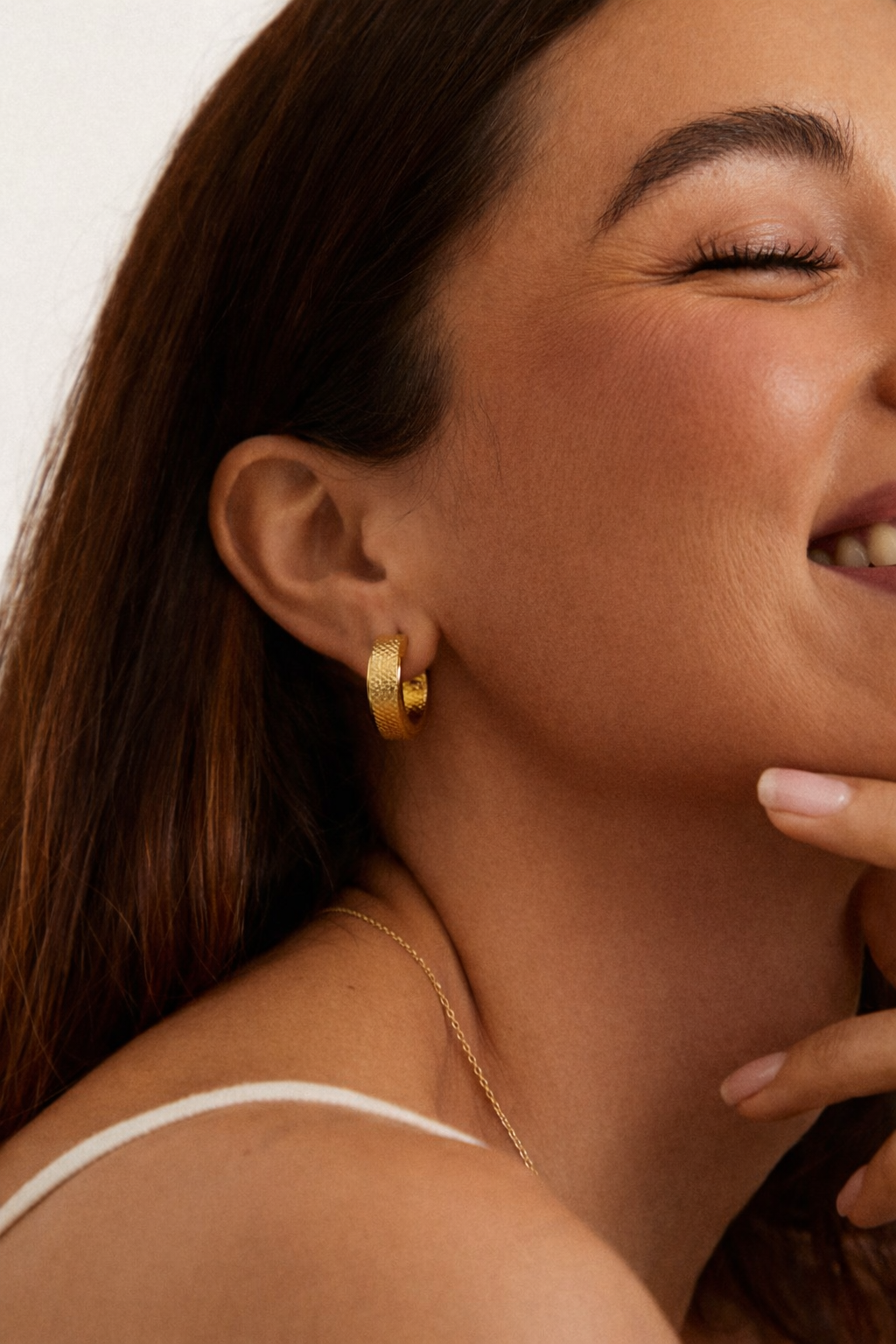 Stainless Steel gold small bangle earrings