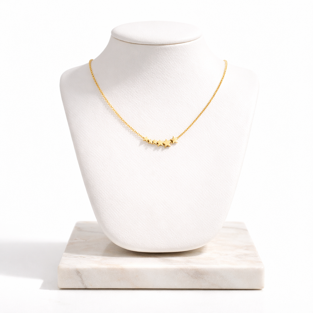 Multiple Stars Gold Necklace