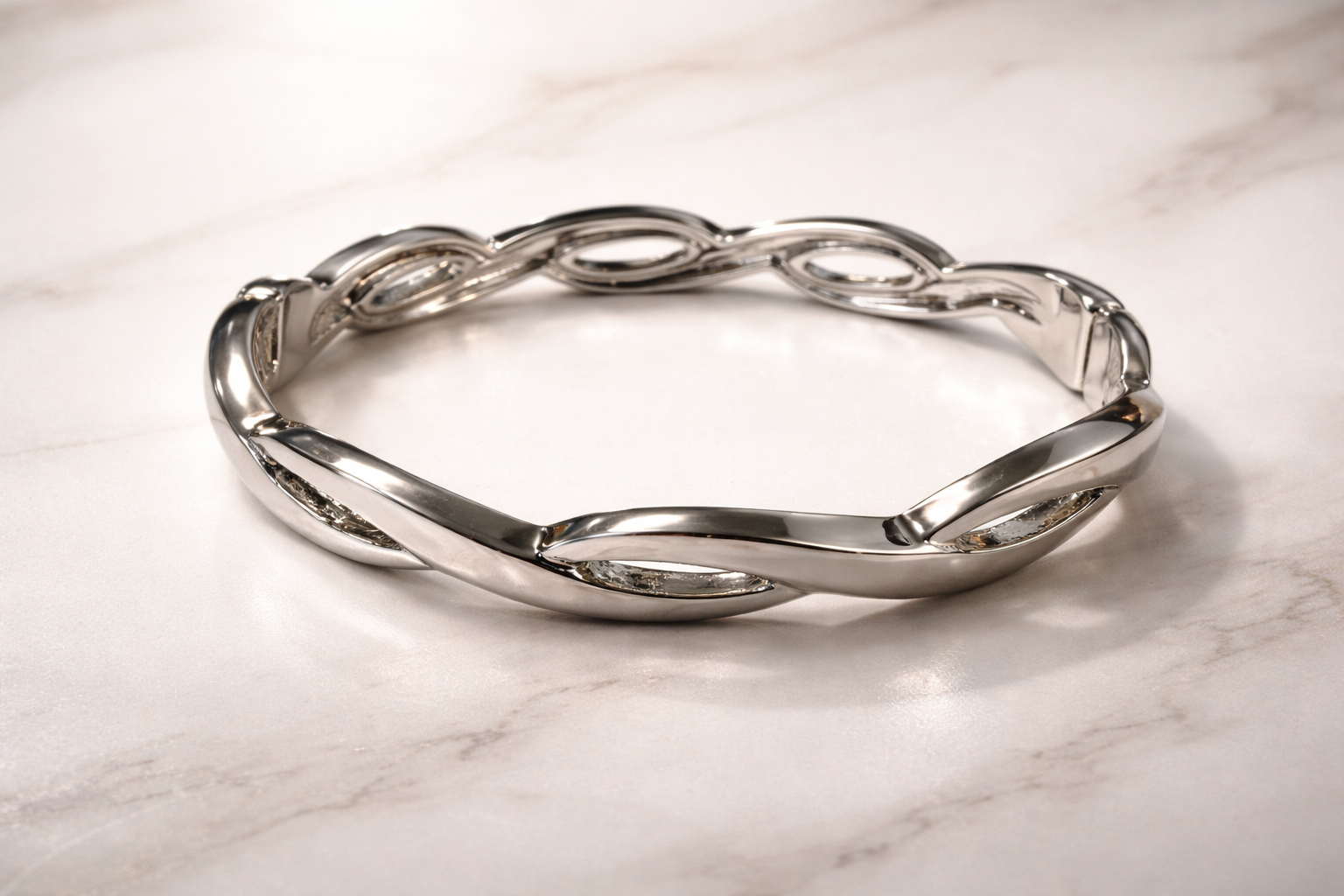 Silver Hinged Bracelet