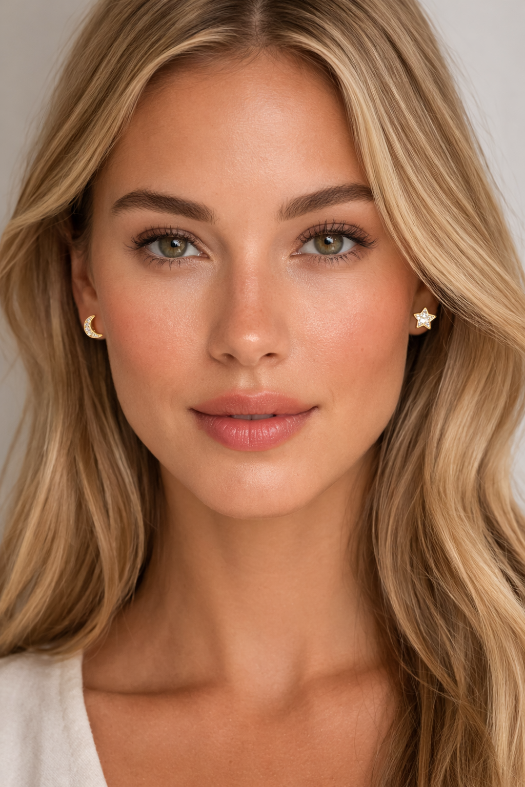 Moon/Stars Rhinestones earrings