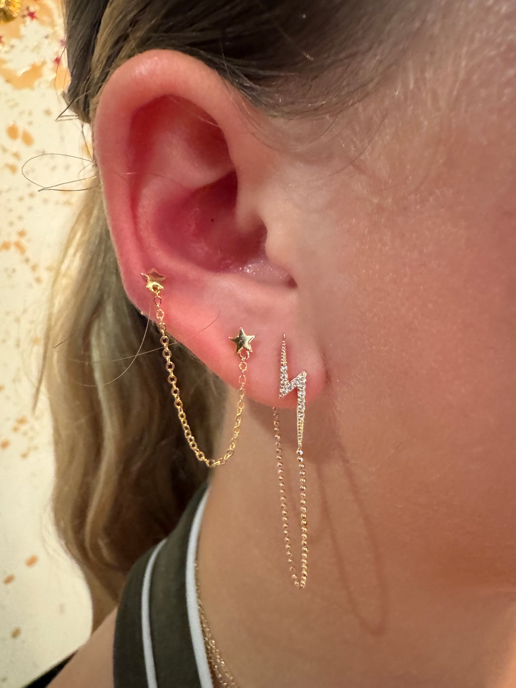 Gold double stars chain